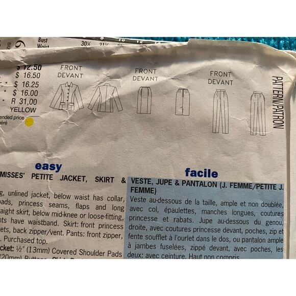 Butterick Sewing pattern 6342 Womens suit Blazer midi skirt sz 12 14 16 - Picture 3 of 8